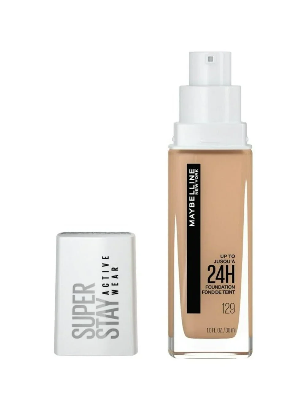 Maybelline Super Stay Active Wear 30H Foundation Medium Beige 129 Matte Full-Cov